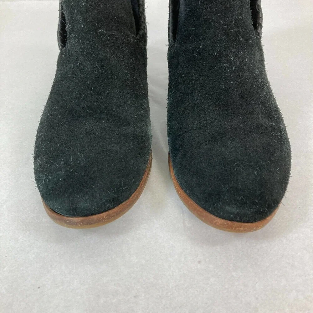 Jack Rogers Boots Womens Sz‎ 6 Black Low Heel Slip On Suede Ankle